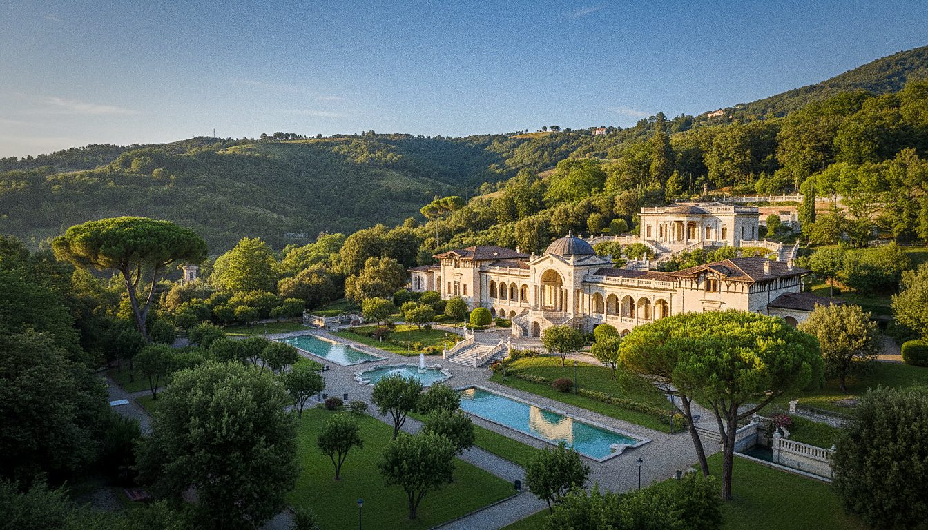 Parco termale di Fiuggi tra il verde delle colline laziali