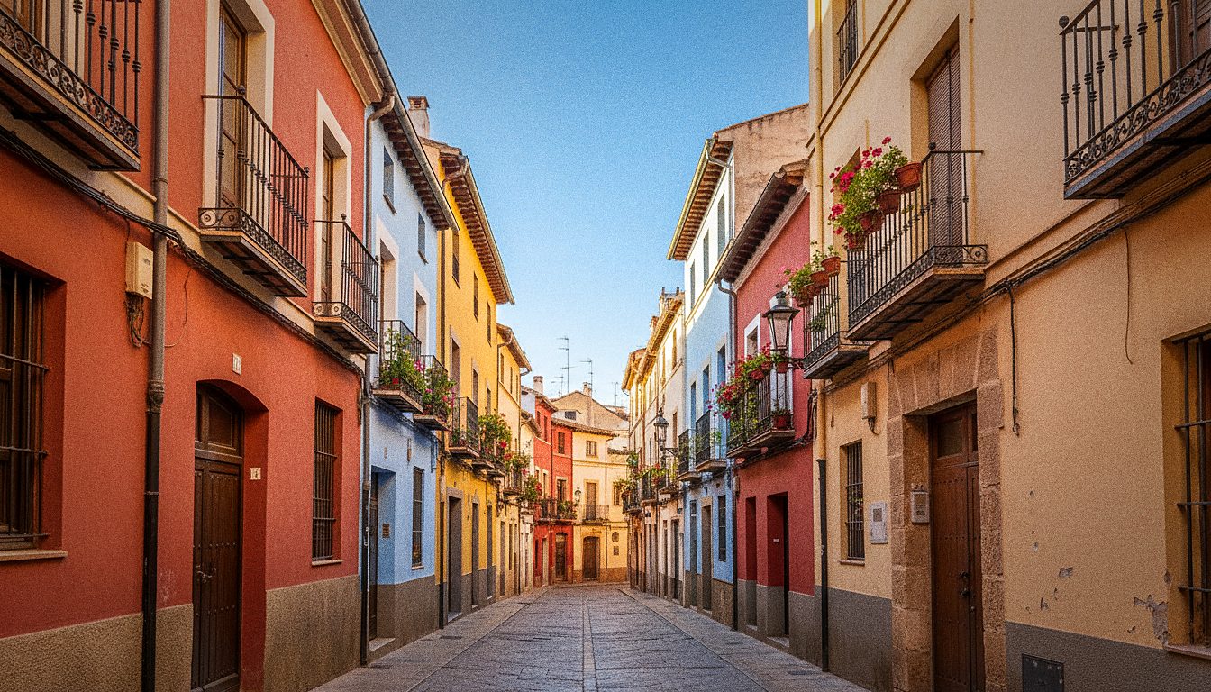 Vicoli del centro storico di Malaga con facciate colorate
